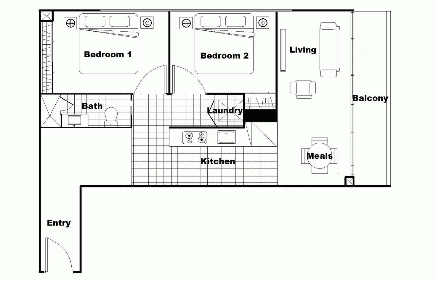 Floorplan of Homely apartment listing, 2510/8 DOWNIE STREET, Melbourne VIC 3000