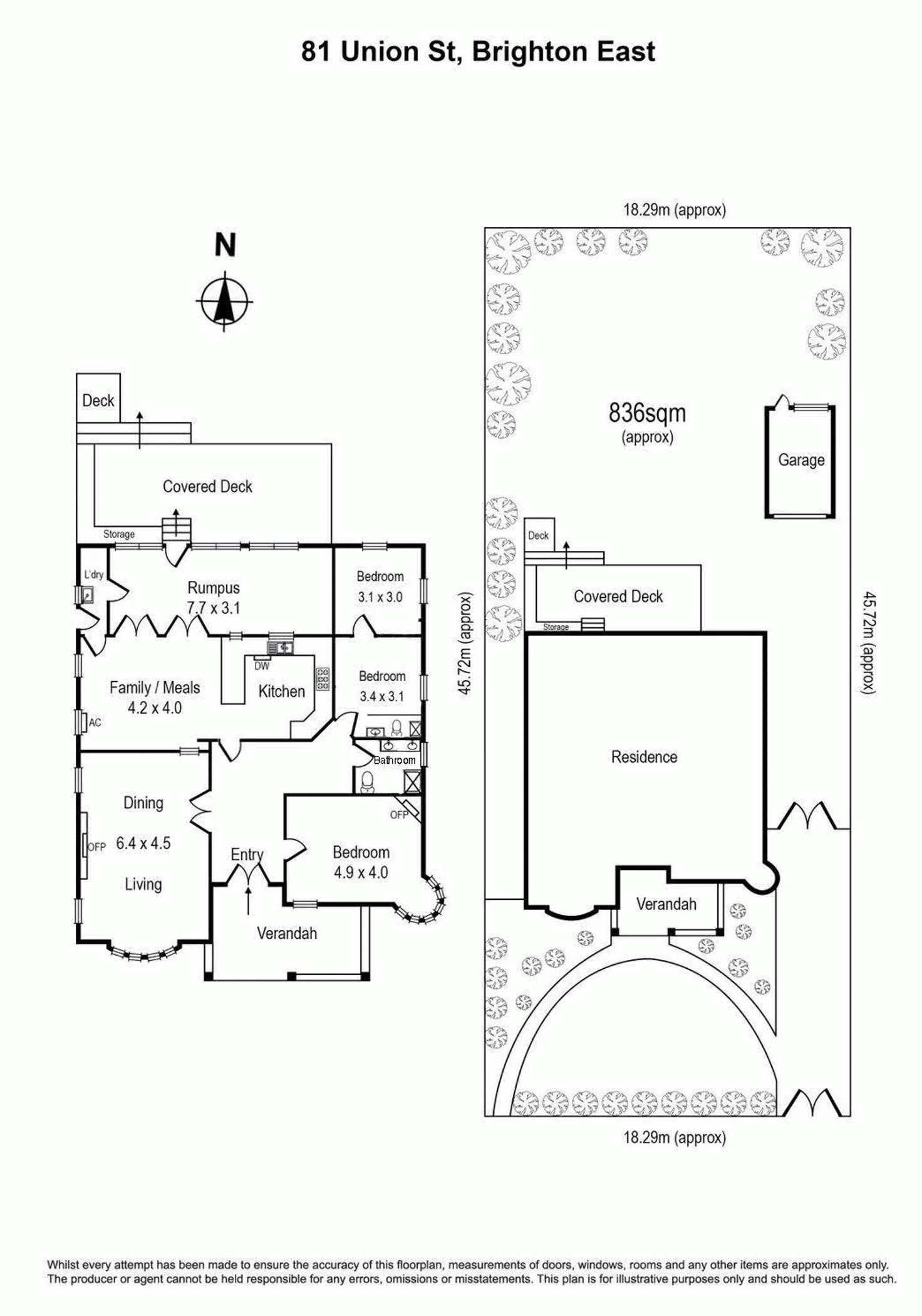 Floorplan of Homely house listing, 81 UNION STREET, Brighton East VIC 3187