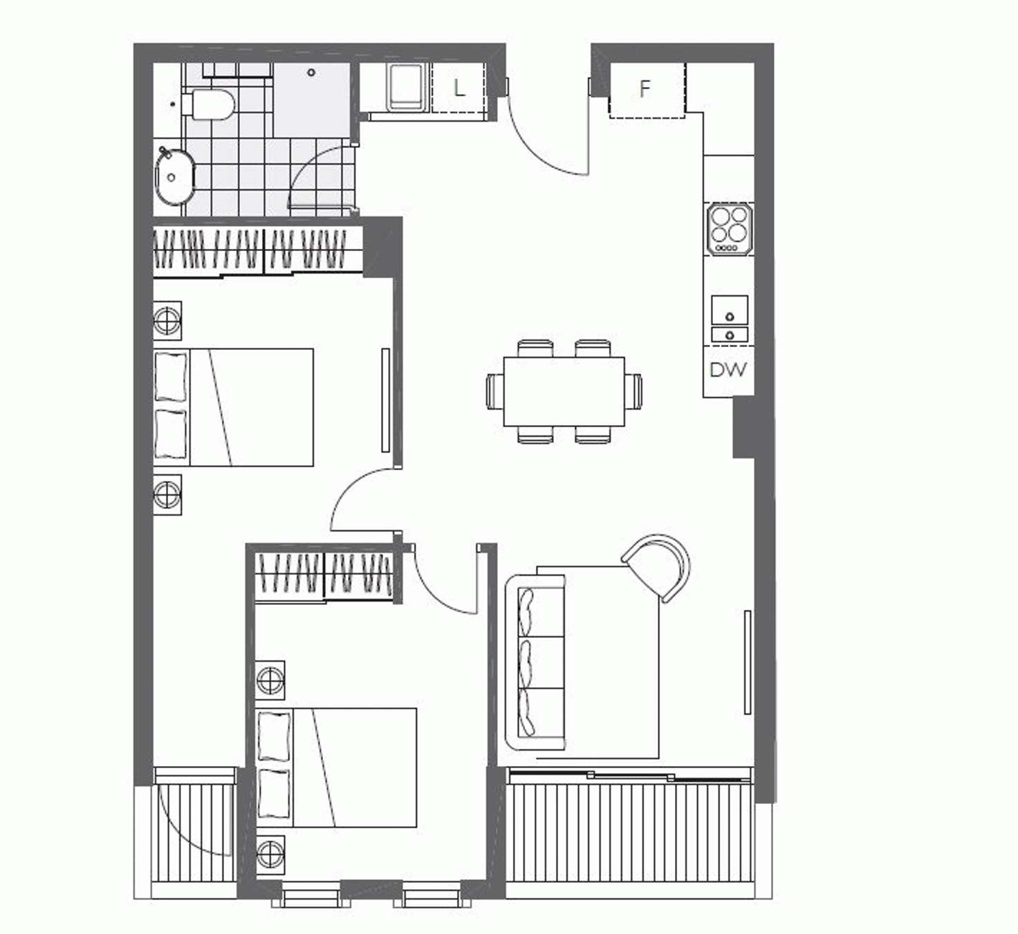 Floorplan of Homely apartment listing, 816/218 A'BECKETT STREET, Melbourne VIC 3000