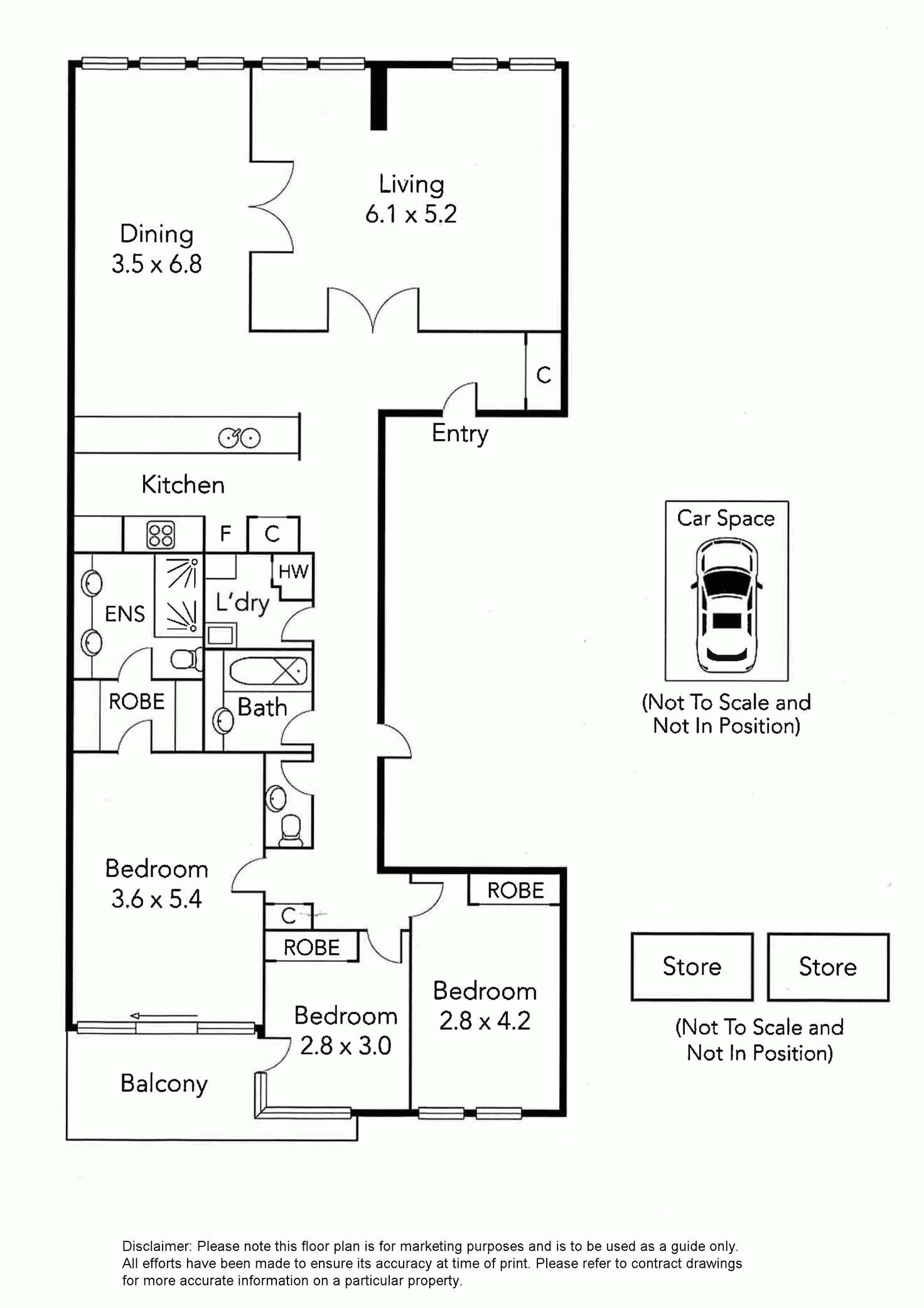 Floorplan of Homely apartment listing, 203/350 LATROBE STREET, Melbourne VIC 3000