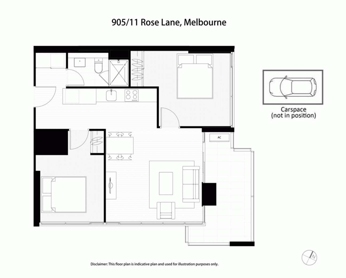 Floorplan of Homely apartment listing, 905/11 ROSE LANE, Melbourne VIC 3000