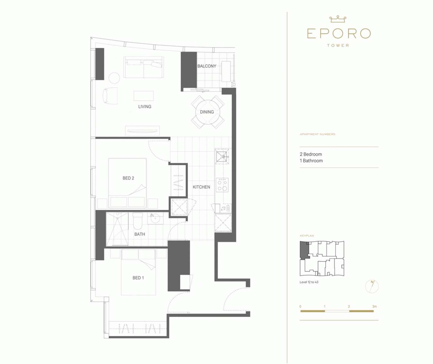 Floorplan of Homely apartment listing, 4201/285 LA TROBE STREET, Melbourne VIC 3000