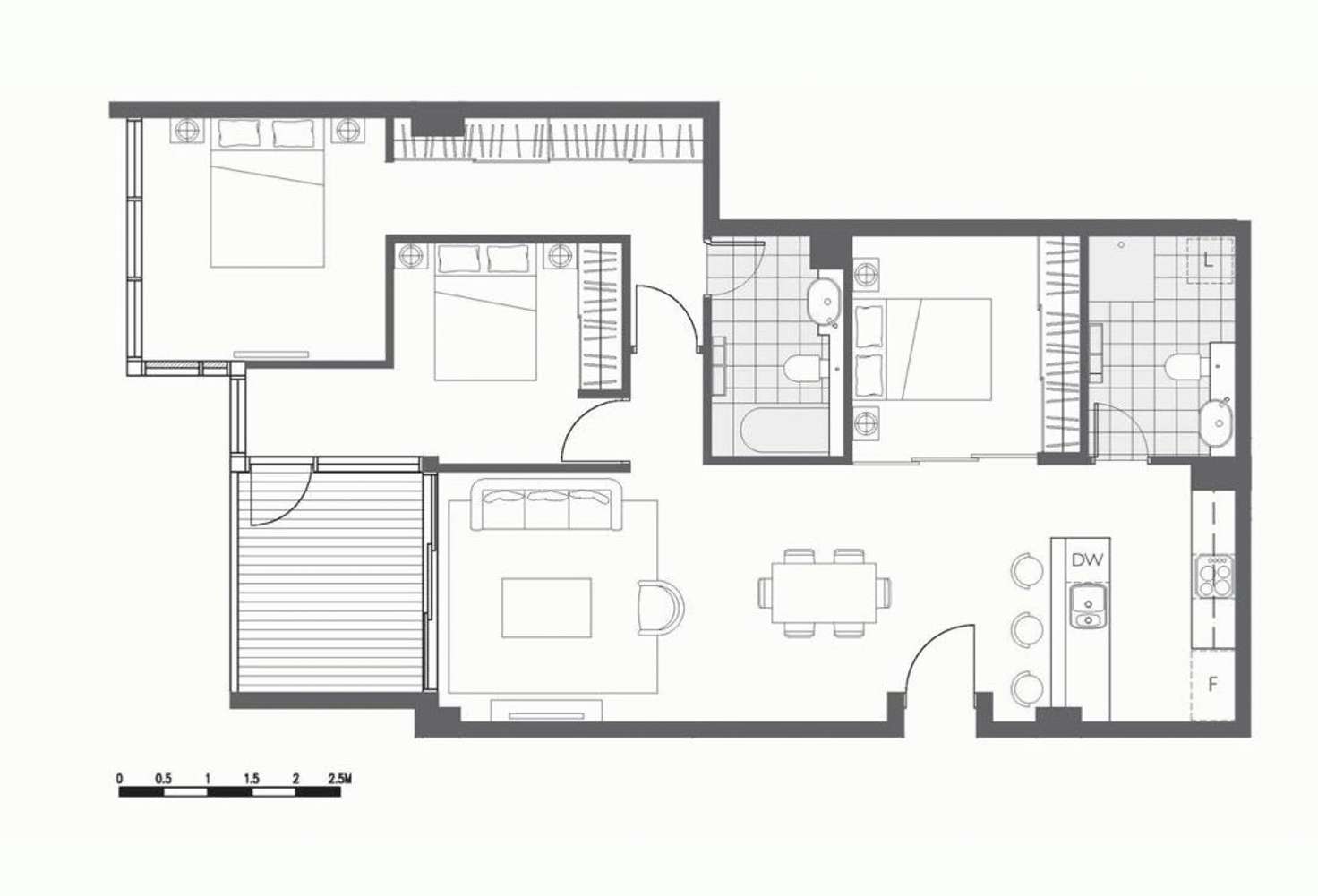 Floorplan of Homely apartment listing, 1715/228 A'BECKETT STREET, Melbourne VIC 3000