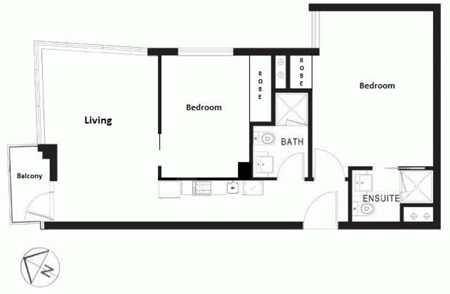 Floorplan of Homely apartment listing, 1606/8 EXPLORATION LANE, Melbourne VIC 3000