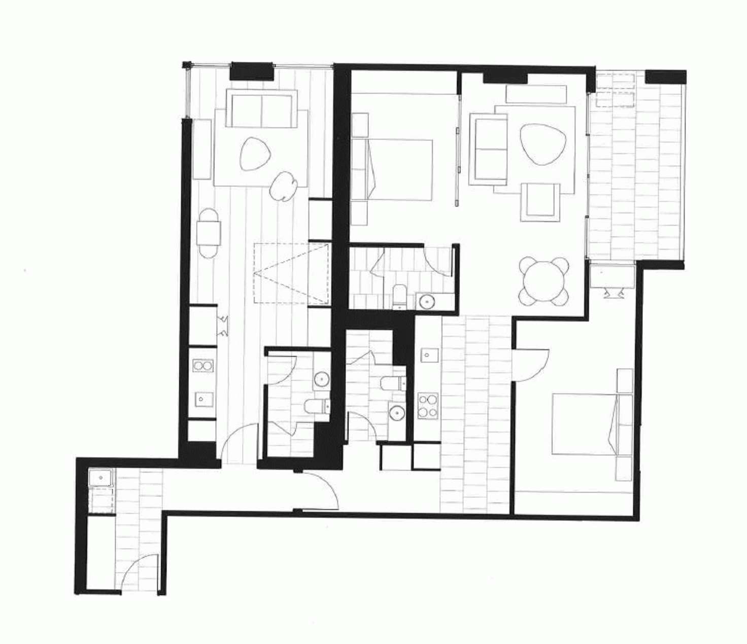 Floorplan of Homely apartment listing, 408/155 FRANKLIN STREET, Melbourne VIC 3000