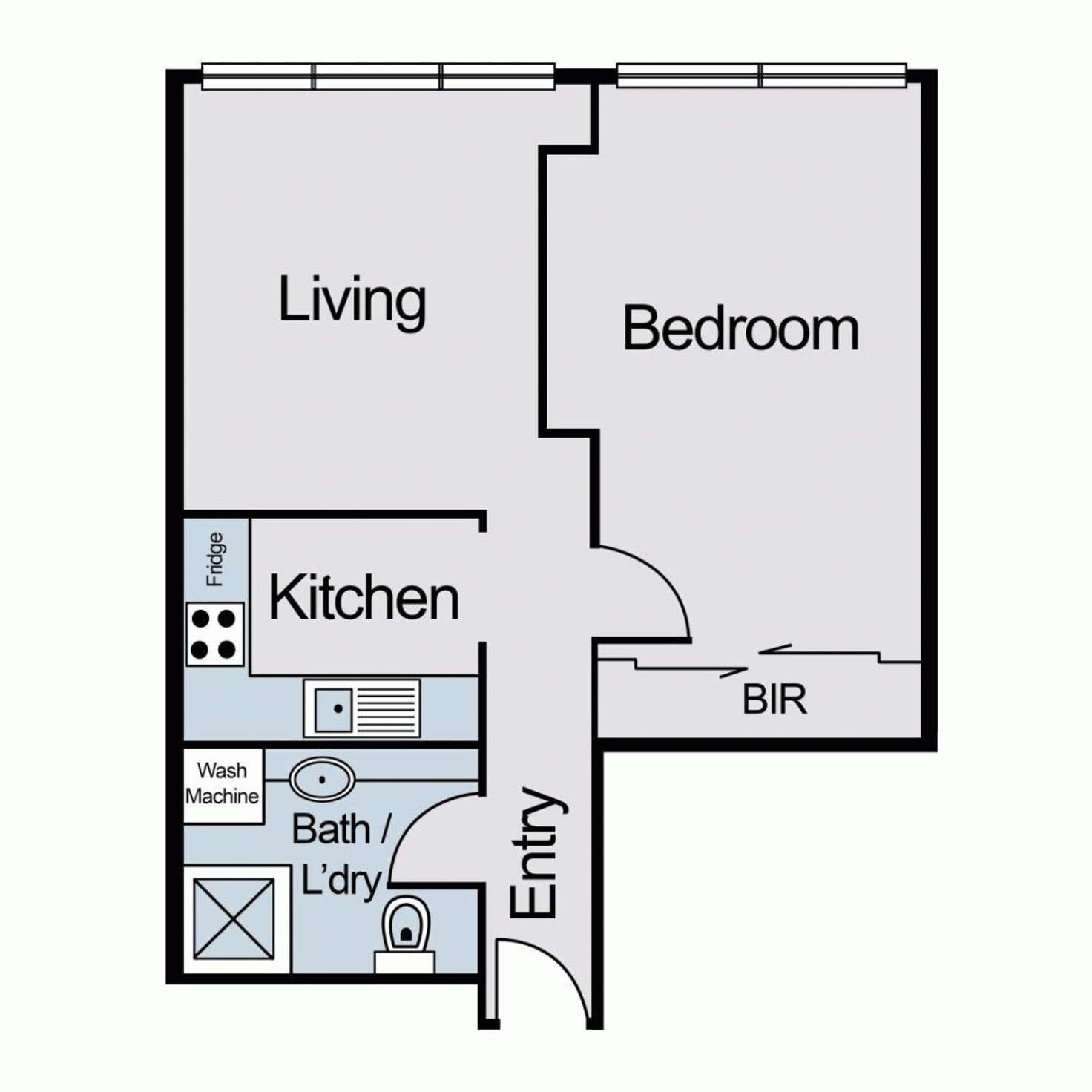 Floorplan of Homely apartment listing, 27/88 FRANKLIN STREET, Melbourne VIC 3000