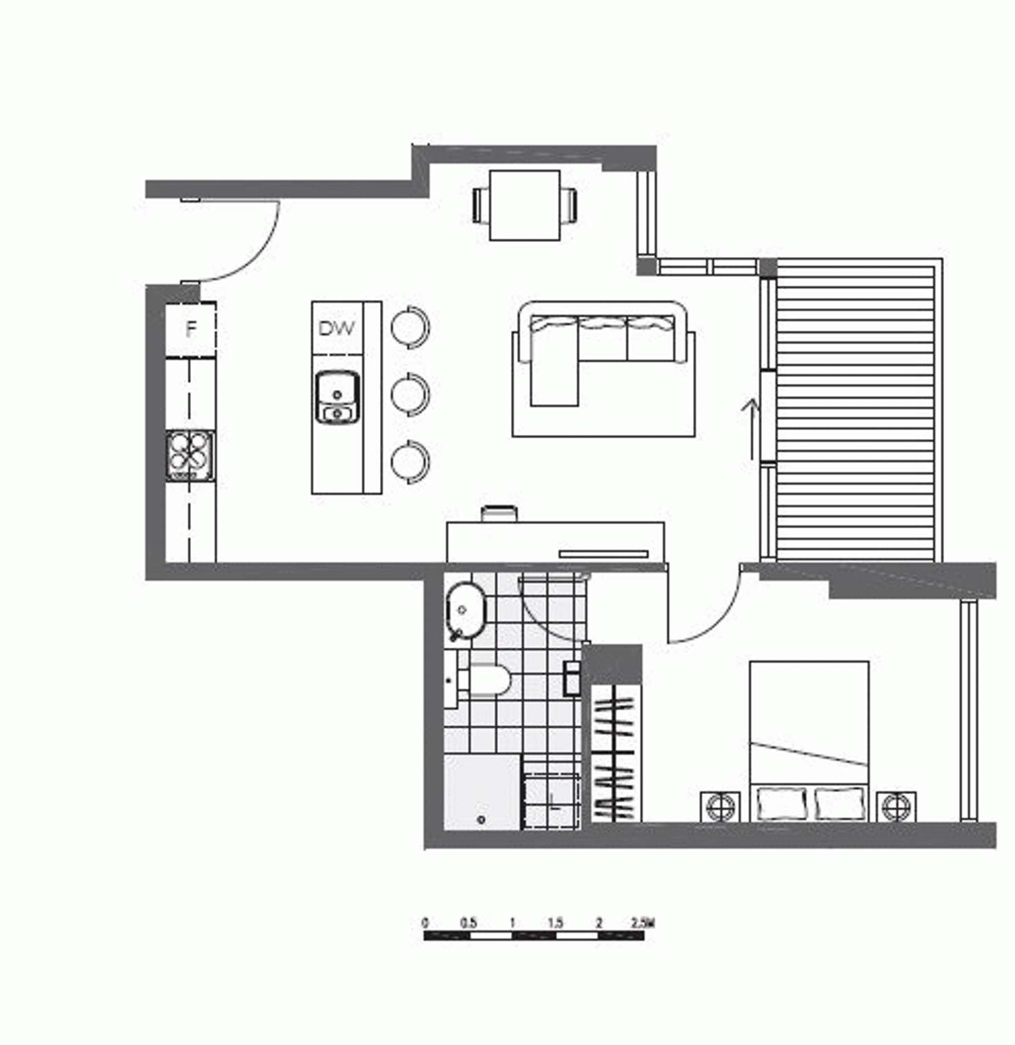 Floorplan of Homely apartment listing, 1408/228 A'BECKETT STREET, Melbourne VIC 3000