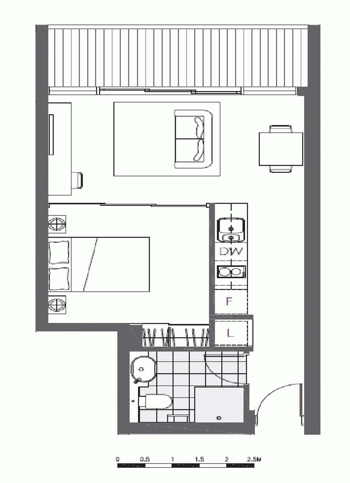 Floorplan of Homely apartment listing, 1302/228 A'BECKETT STREET, Melbourne VIC 3000
