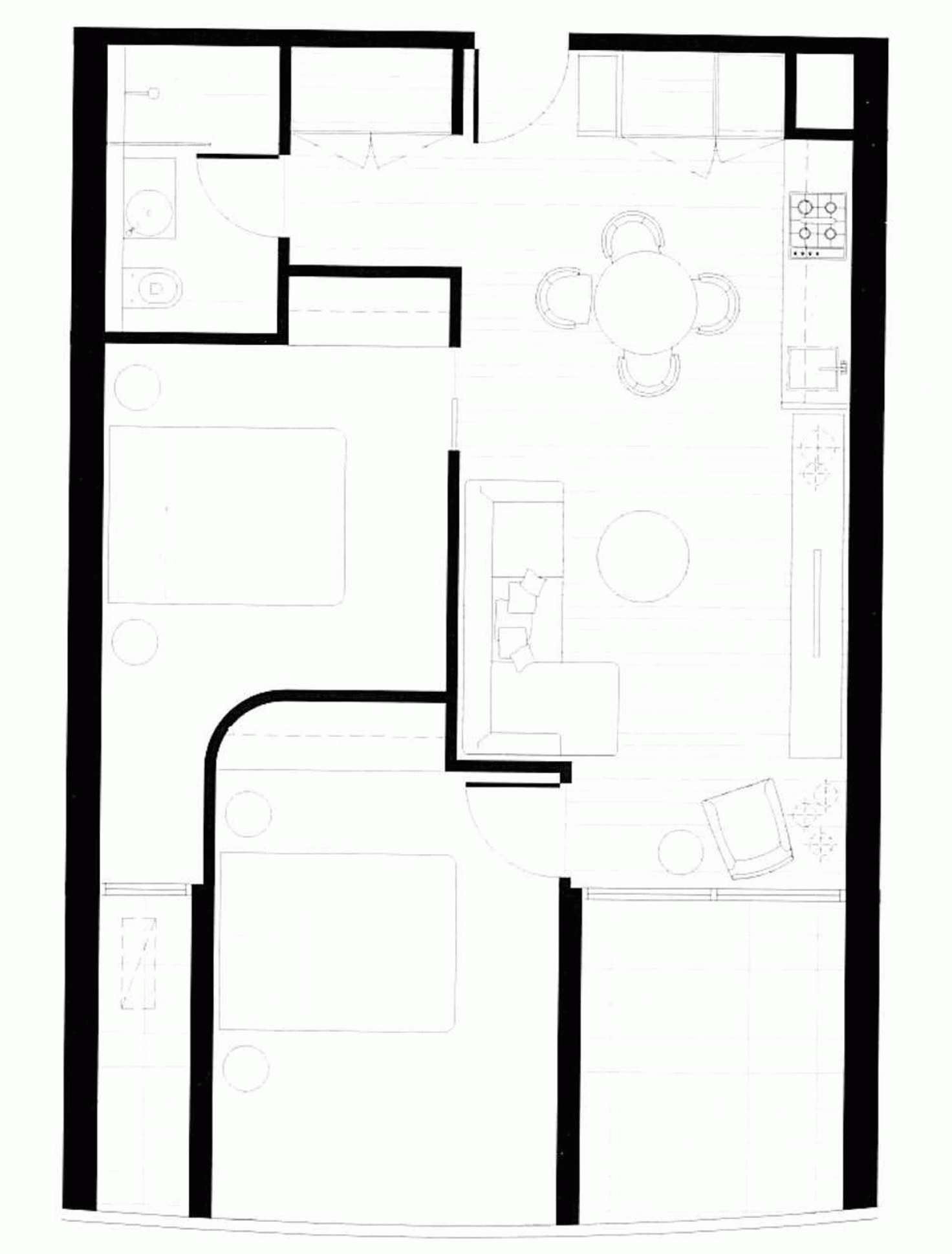 Floorplan of Homely apartment listing, 712/33 BLACKWOOD STREET, North Melbourne VIC 3051