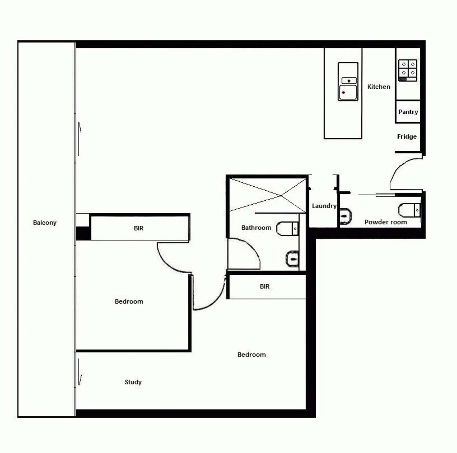 Floorplan of Homely apartment listing, 1205/28 WILLS STREET, Melbourne VIC 3000