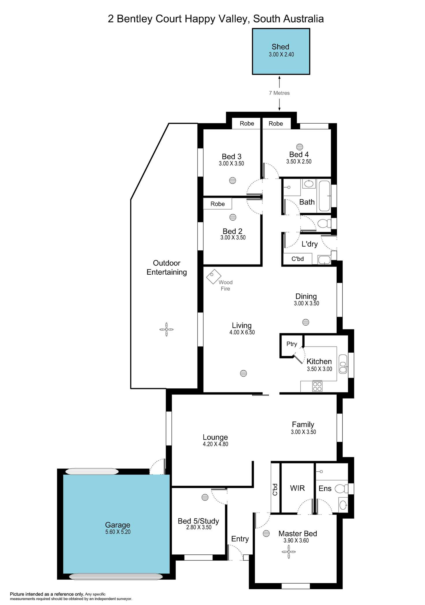 Floorplan of Homely house listing, 2 Bentley Court, Happy Valley SA 5159