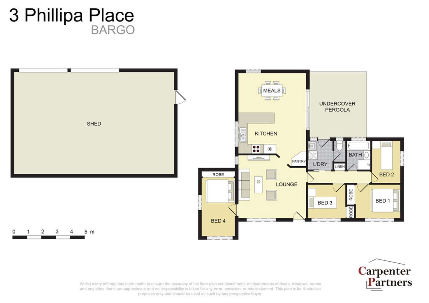 Floorplan of Homely house listing, 3 Phillipa Place, Bargo NSW 2574