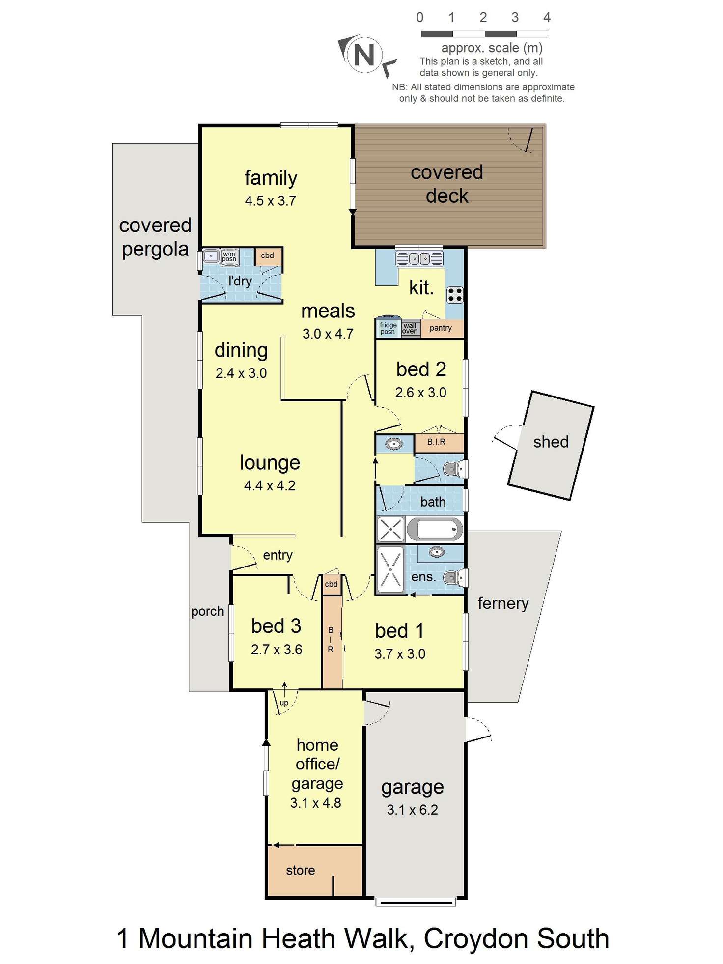 Floorplan of Homely house listing, 1 Mountain Heath Walk, Croydon South VIC 3136