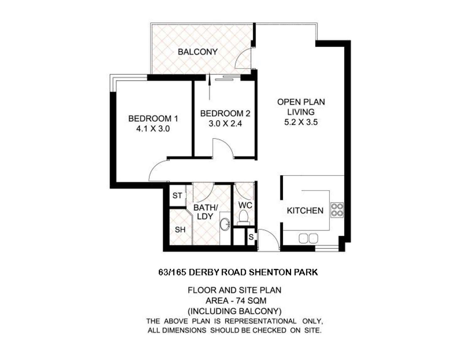 Floorplan of Homely apartment listing, 63/165 Derby Road, Shenton Park WA 6008