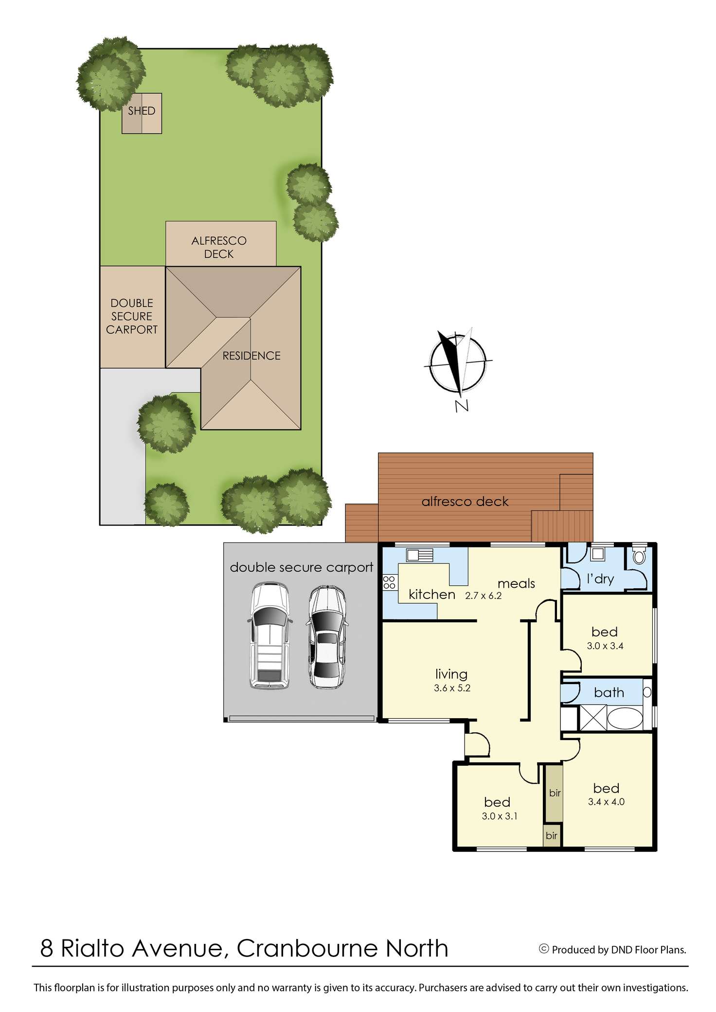 Floorplan of Homely house listing, 8 Rialto Avenue, Cranbourne North VIC 3977