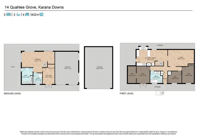 Floorplan of Homely house listing, 14 Quahlee Grove, Karana Downs QLD 4306