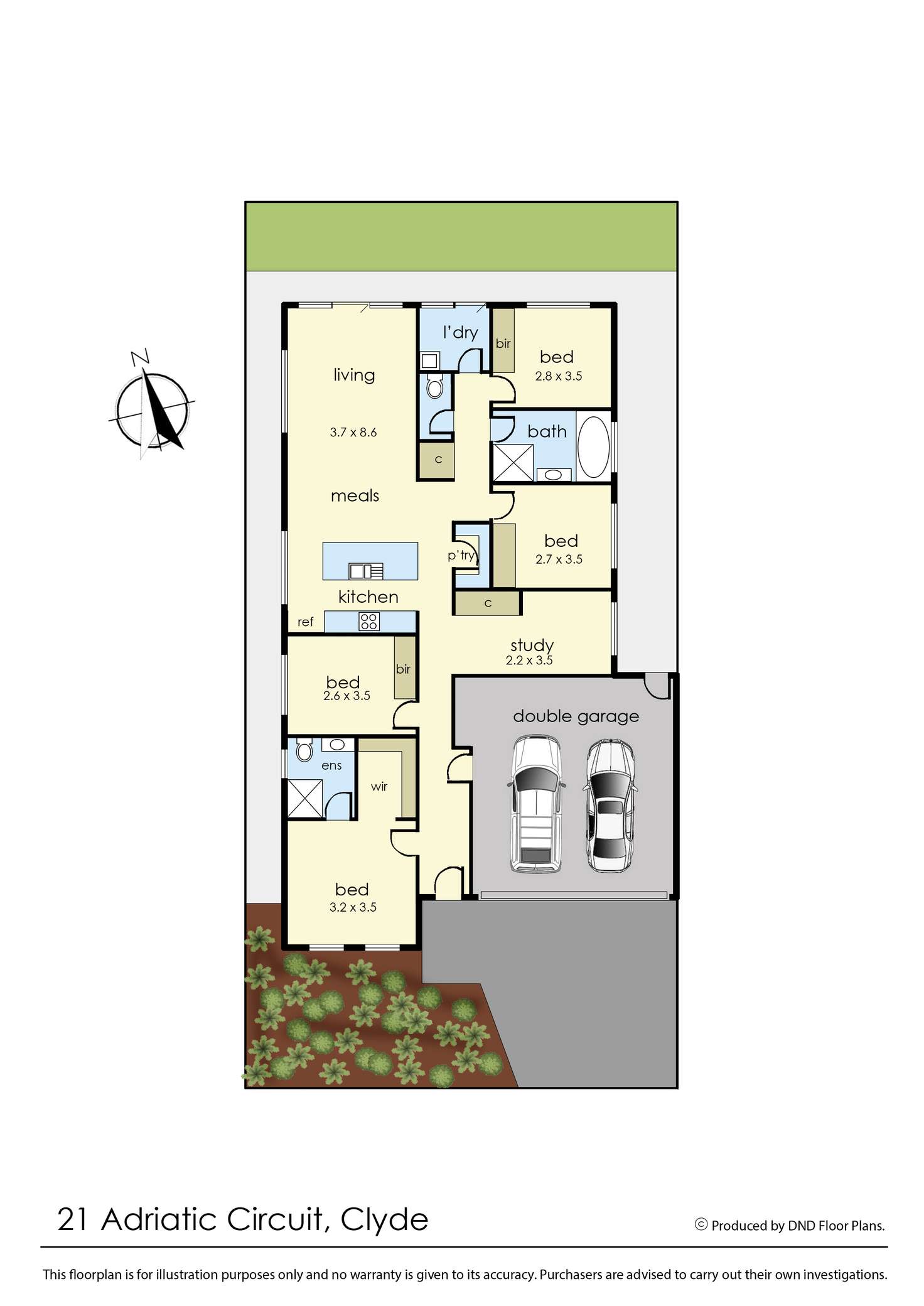 Floorplan of Homely house listing, 21 Adriatic Circuit, Clyde VIC 3978