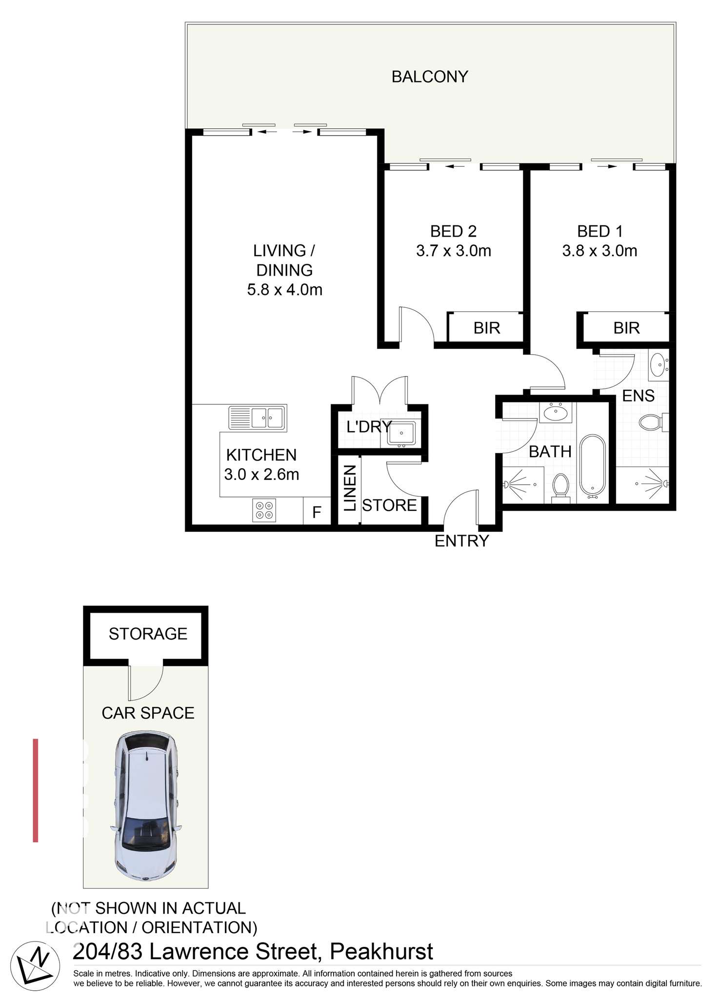 Floorplan of Homely unit listing, 204/83 Lawrence Street, Peakhurst NSW 2210