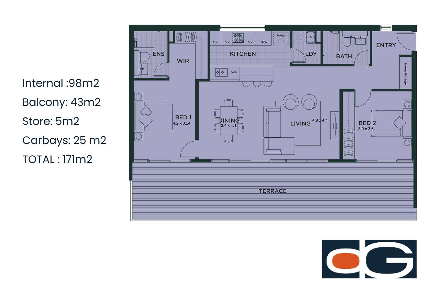 Floorplan of Homely apartment listing, 154/32 Quarry Street, Fremantle WA 6160