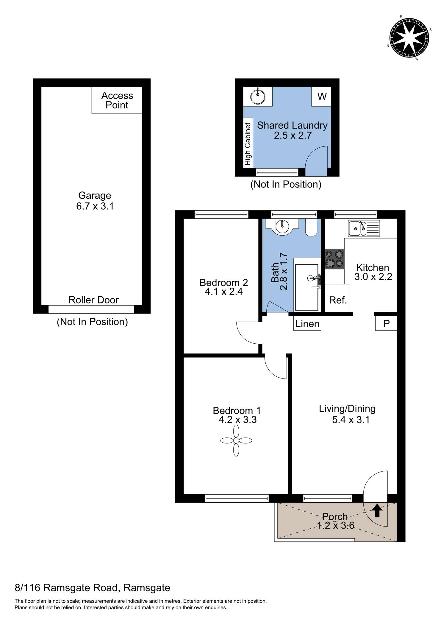 Floorplan of Homely unit listing, 8/116-120 Ramsgate Road, Ramsgate NSW 2217