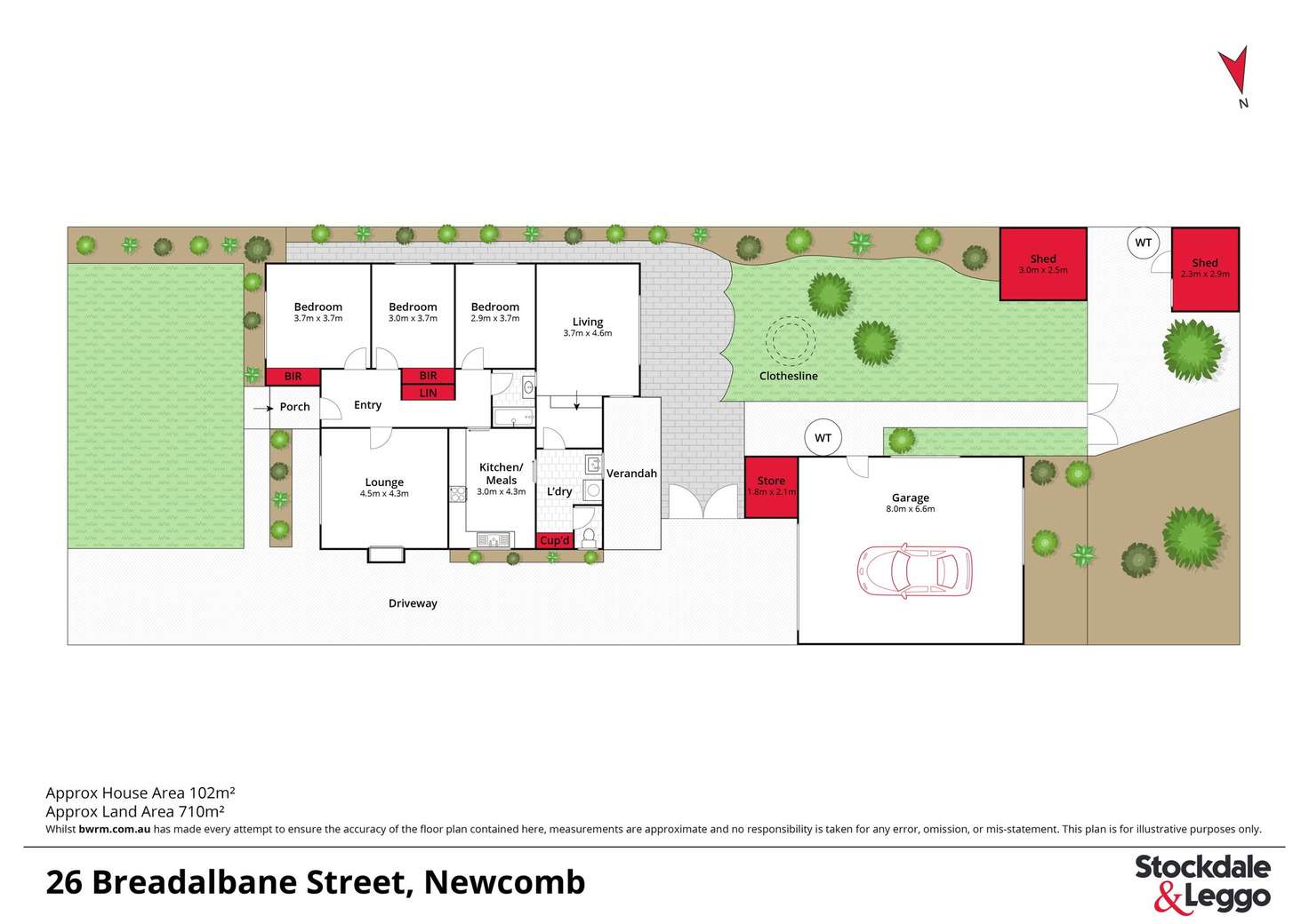 Floorplan of Homely house listing, 26 Breadalbane Street, Newcomb VIC 3219