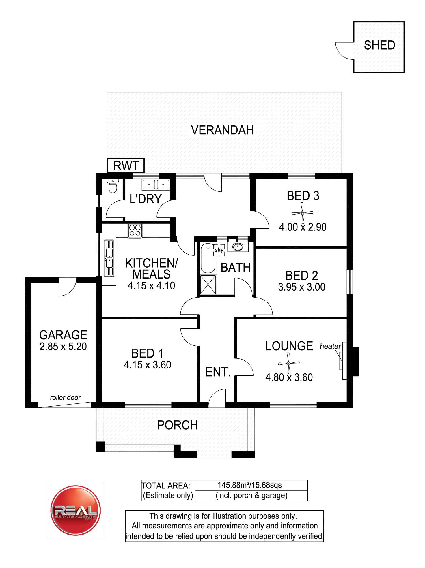Floorplan of Homely house listing, 74 Caulfield Avenue, Cumberland Park SA 5041