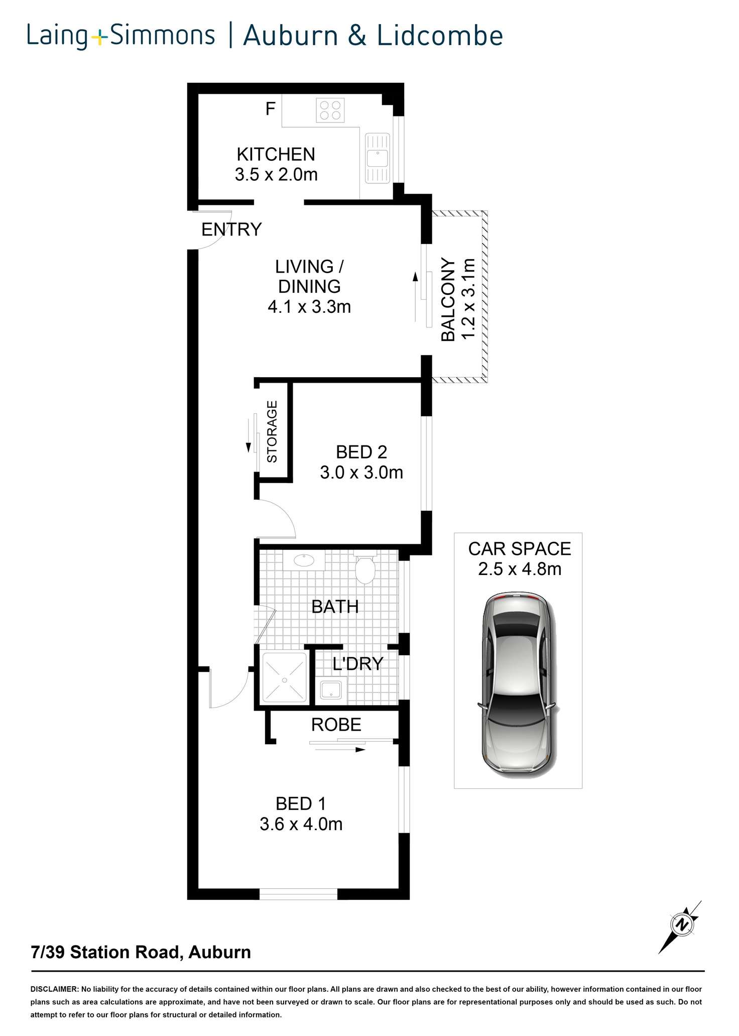 Floorplan of Homely unit listing, 7/39 Station Rd, Auburn NSW 2144