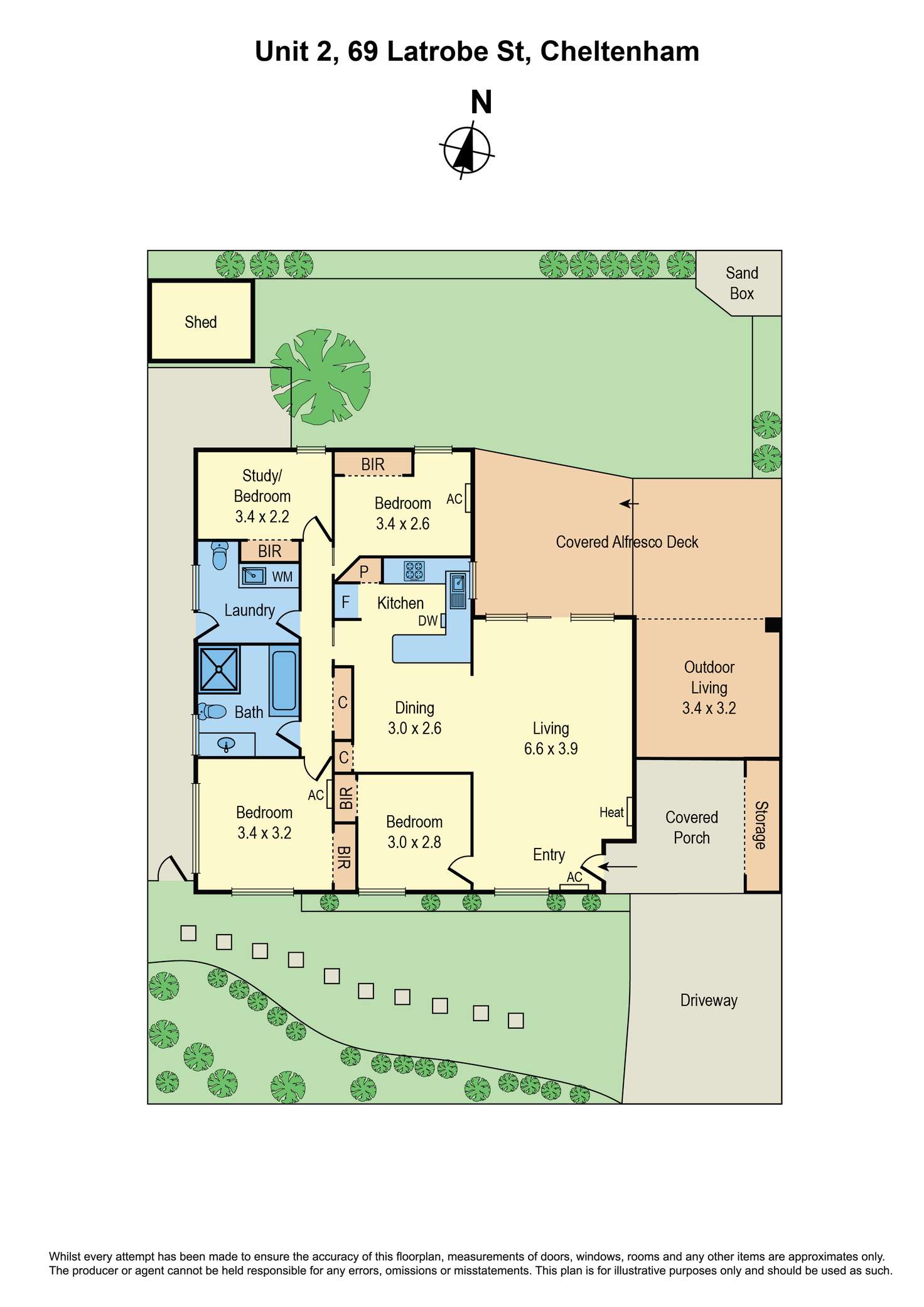 Floorplan of Homely unit listing, 2/69 Latrobe Street, Cheltenham VIC 3192