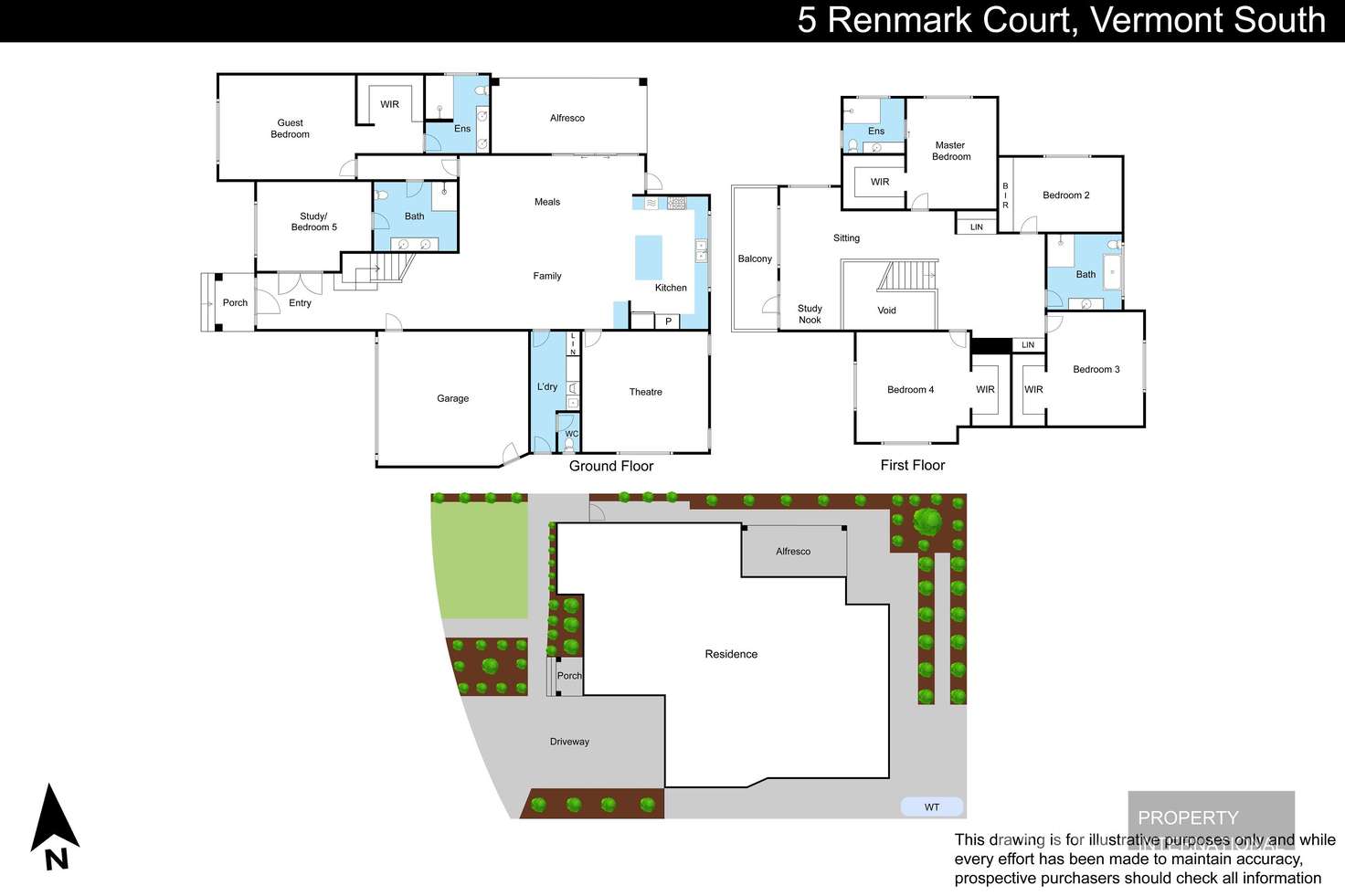 Floorplan of Homely house listing, 5 Renmark Court, Vermont South VIC 3133