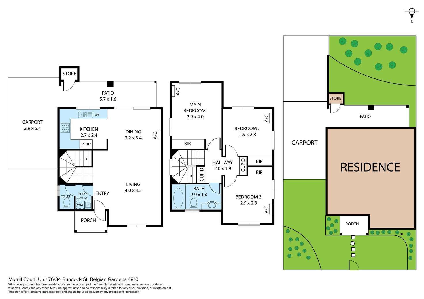 Floorplan of Homely house listing, 76/34 Bundock Street, Belgian Gardens QLD 4810