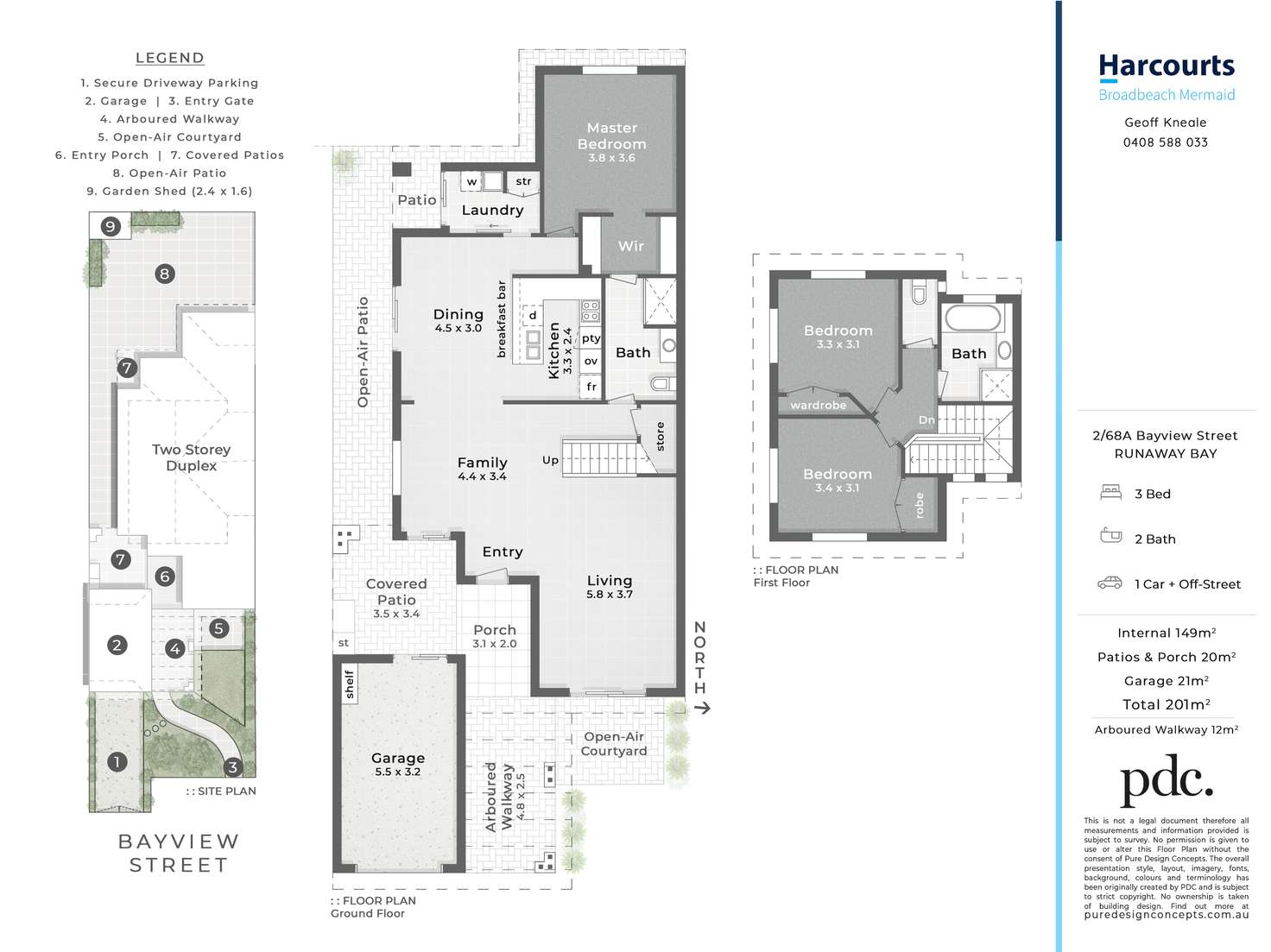 Floorplan of Homely townhouse listing, 2/68A Bayview Street, Runaway Bay QLD 4216
