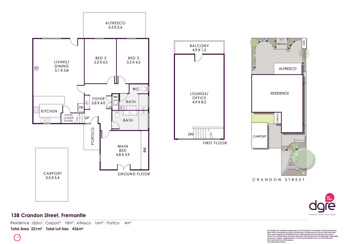 Floorplan of Homely house listing, 13B Crandon Street, Fremantle WA 6160