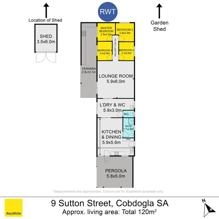 Floorplan of Homely house listing, 9 Sutton Street, Cobdogla SA 5346