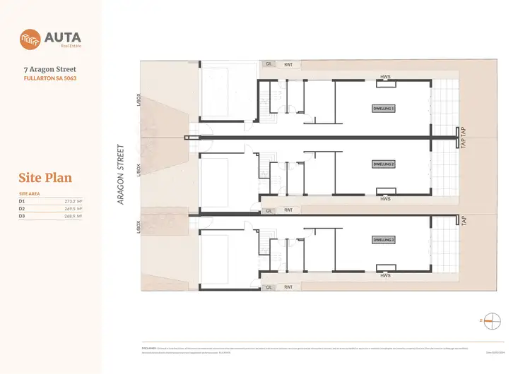 Floorplan of Homely townhouse listing, 7 Aragon Street, Fullarton SA 5063