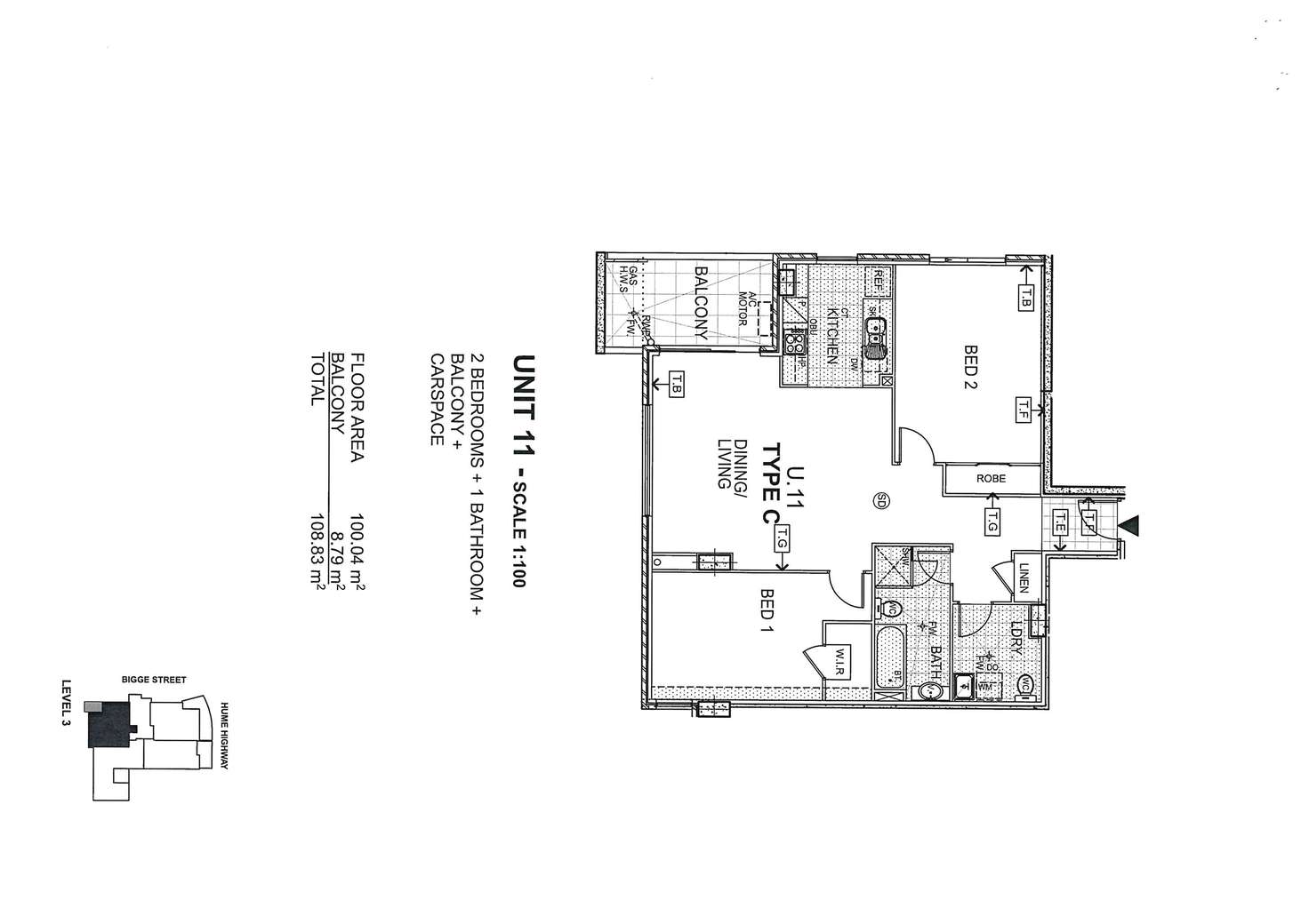 Floorplan of Homely unit listing, 11/2 Bigge Street, Liverpool NSW 2170