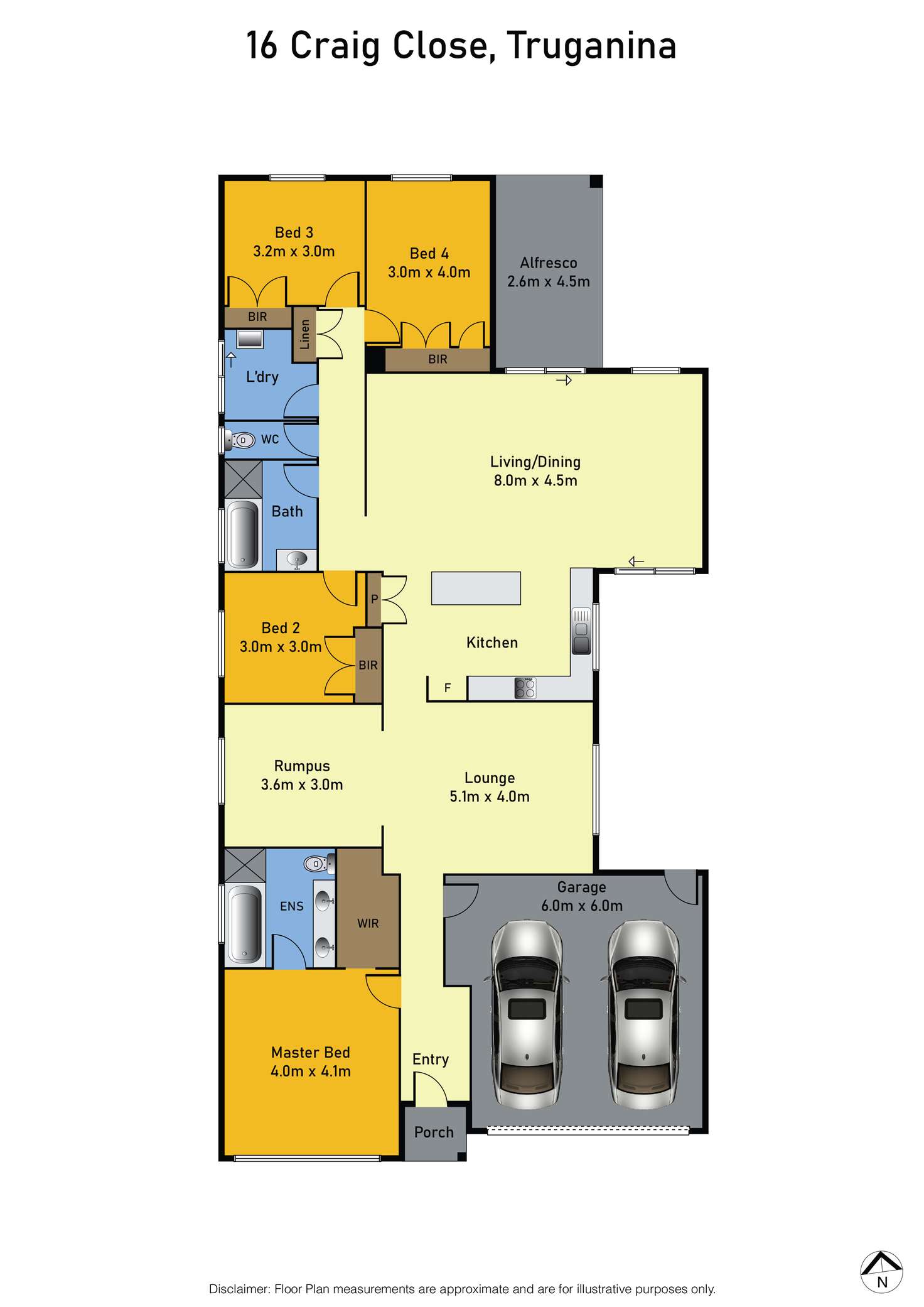 Floorplan of Homely house listing, 16 CRAIG CLOSE, Truganina VIC 3029