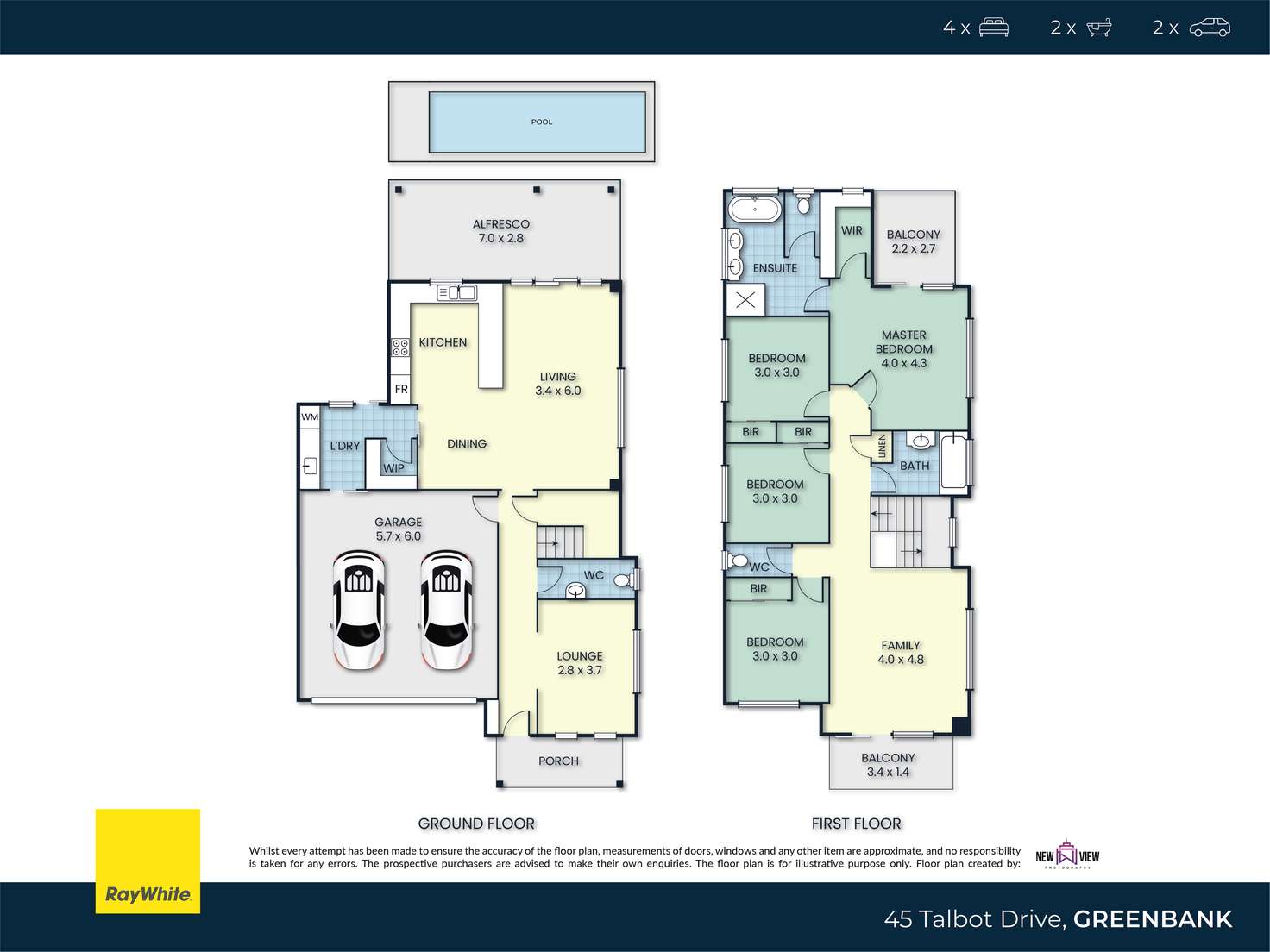 Floorplan of Homely house listing, 45 Talbot Drive, Greenbank QLD 4124