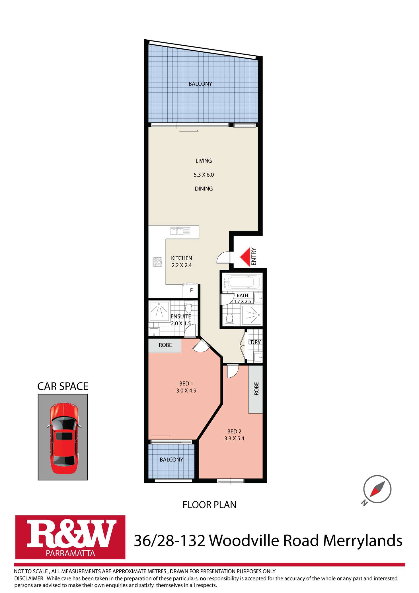 Floorplan of Homely unit listing, 36/128-132 Woodville Road, Merrylands NSW 2160