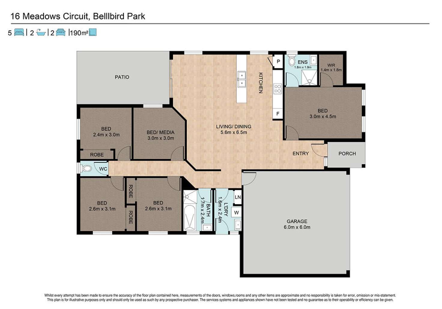 Floorplan of Homely house listing, 16 Meadows Circuit, Bellbird Park QLD 4300