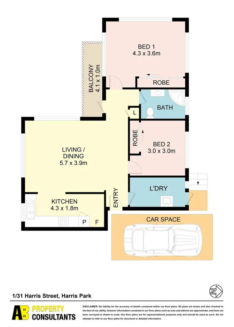 Floorplan of Homely unit listing, 1/31 Harris Street, Harris Park NSW 2150
