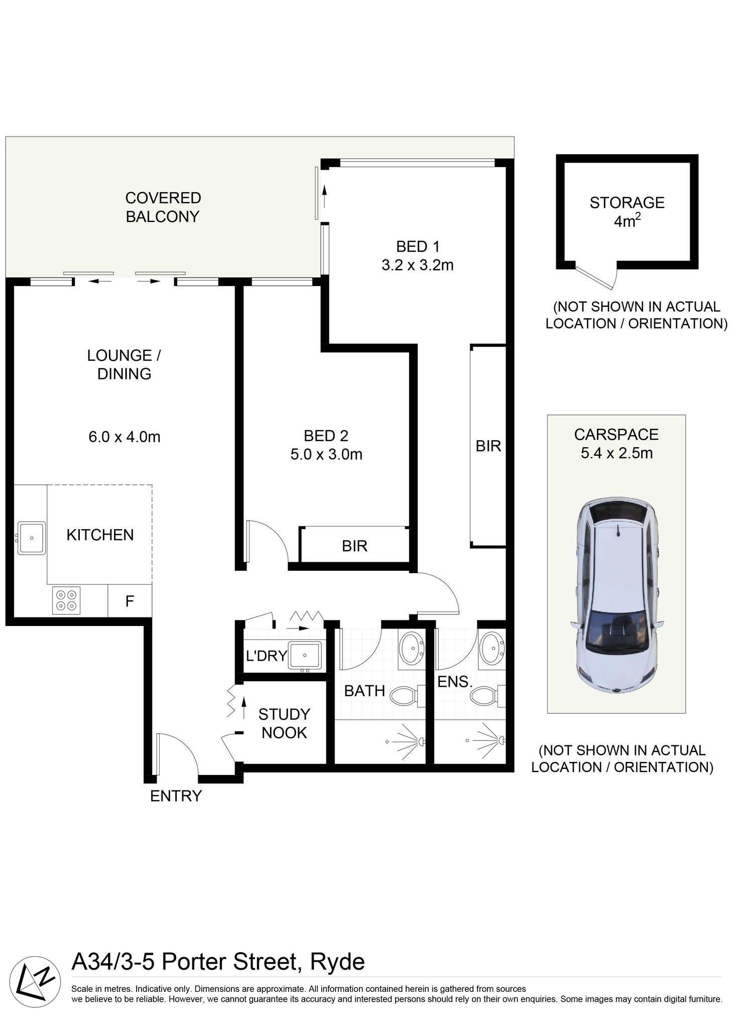 Floorplan of Homely apartment listing, A34/3-5 Porter Street, Ryde NSW 2112