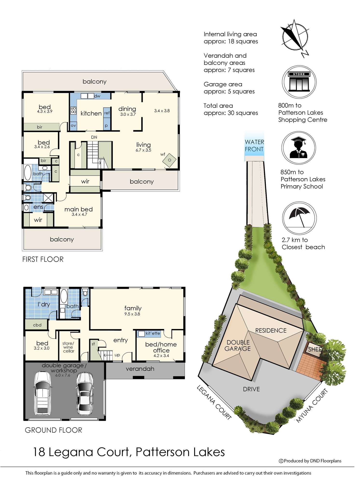 Floorplan of Homely house listing, 18 Legana Court, Patterson Lakes VIC 3197