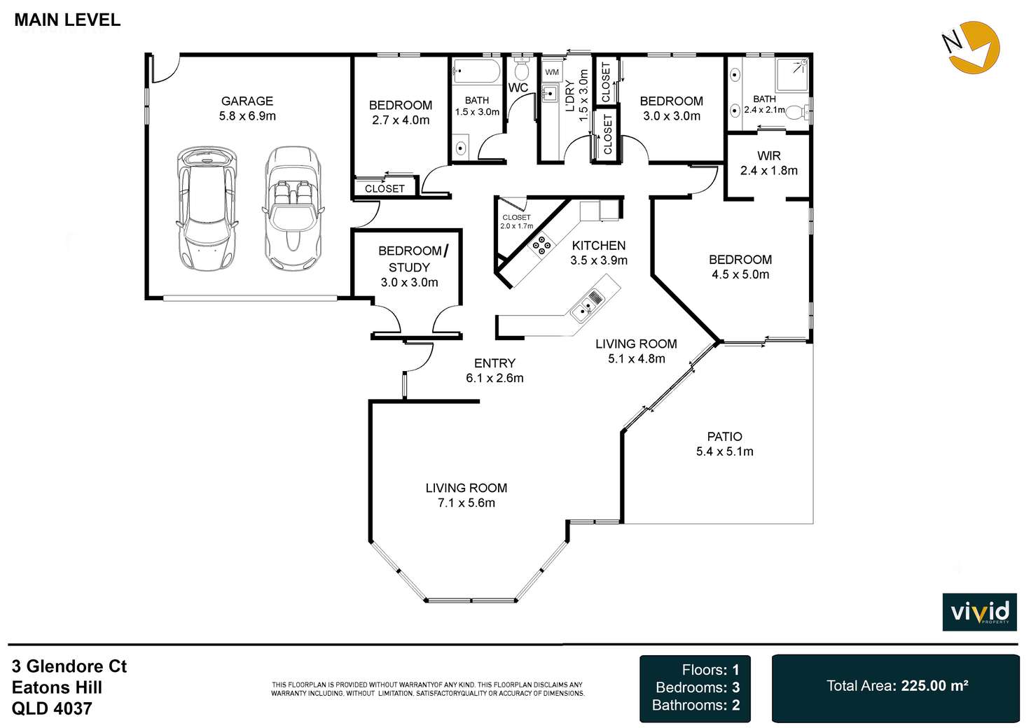 Floorplan of Homely house listing, 3 Glendore Court, Eatons Hill QLD 4037
