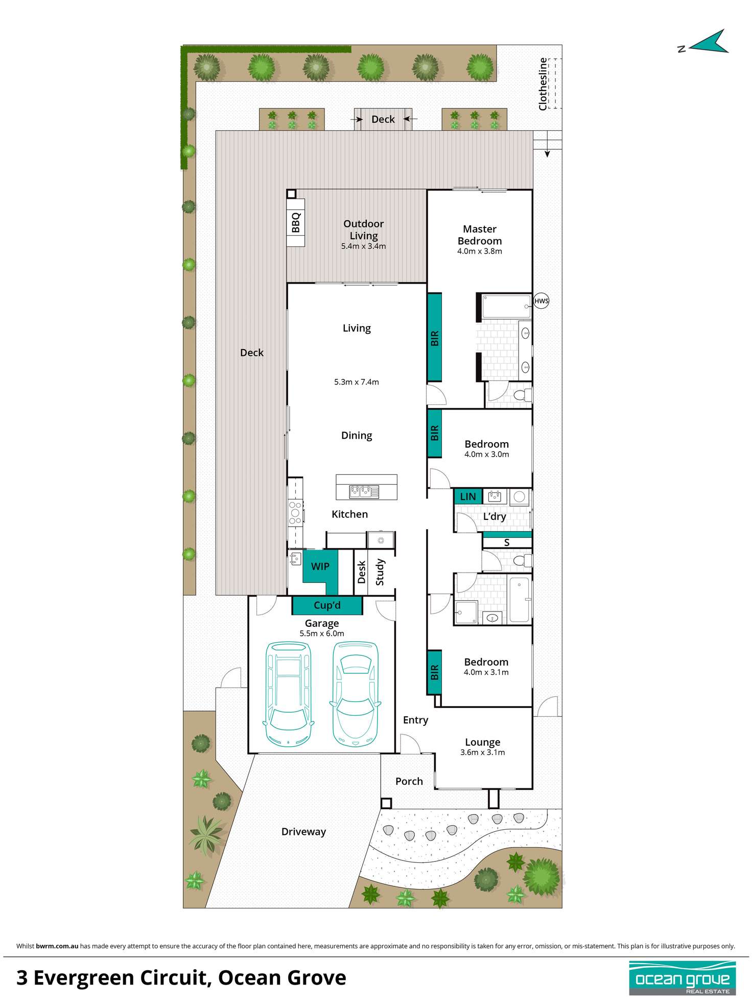 Floorplan of Homely house listing, 3 Evergreen Curcuit, Ocean Grove VIC 3226