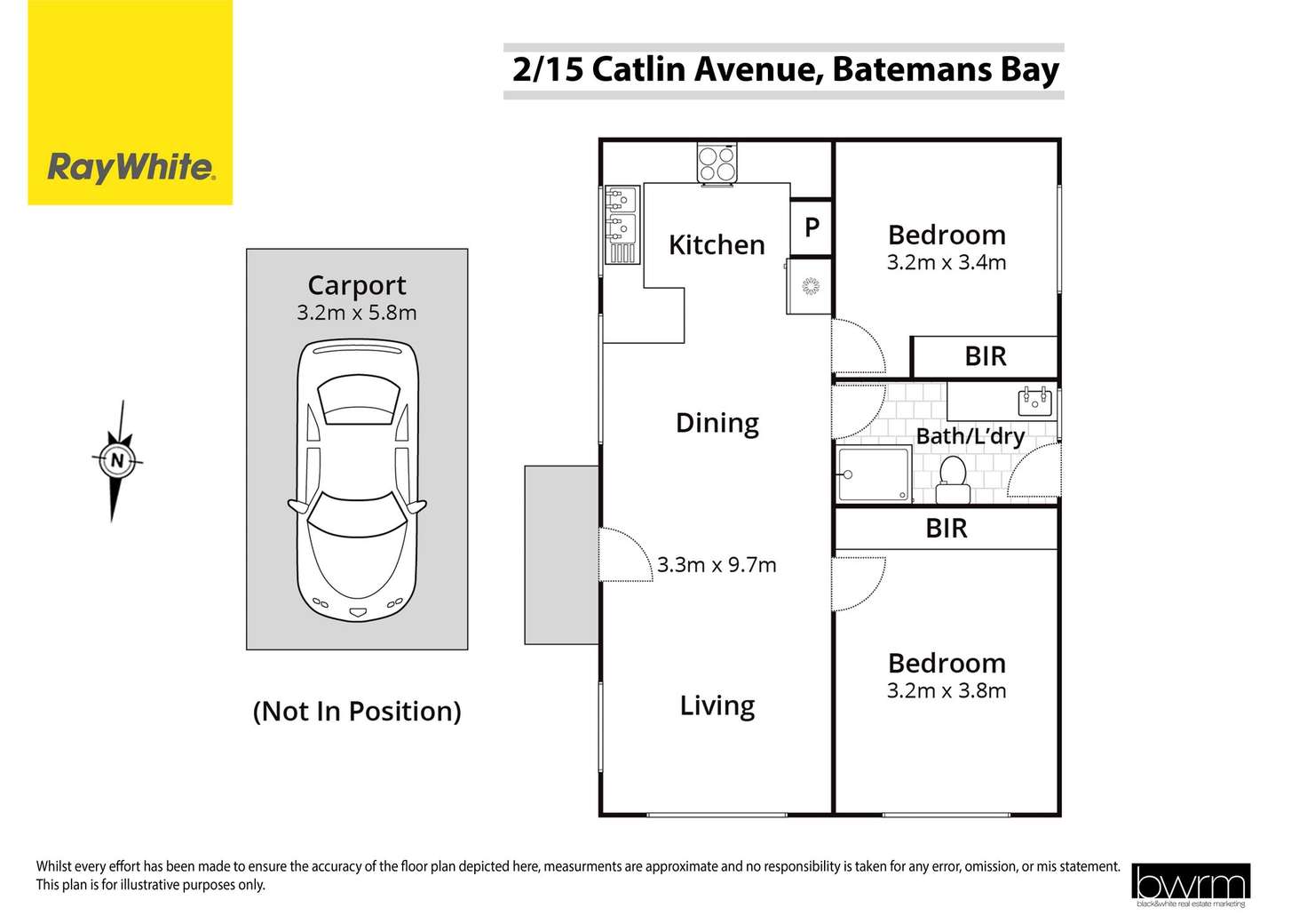 Floorplan of Homely unit listing, 2/15 Catlin Avenue, Batemans Bay NSW 2536