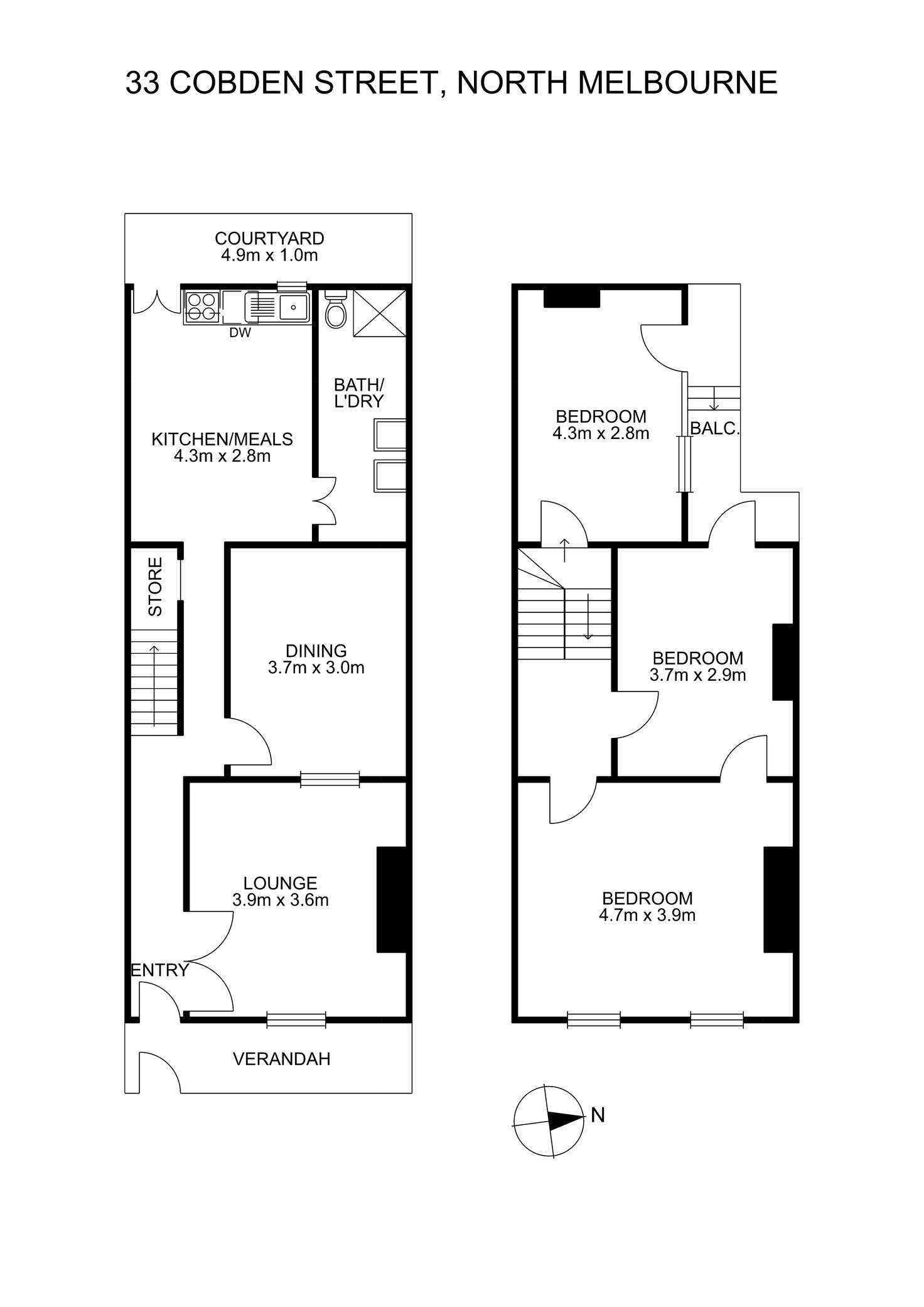Floorplan of Homely house listing, 33 Cobden Street, North Melbourne VIC 3051