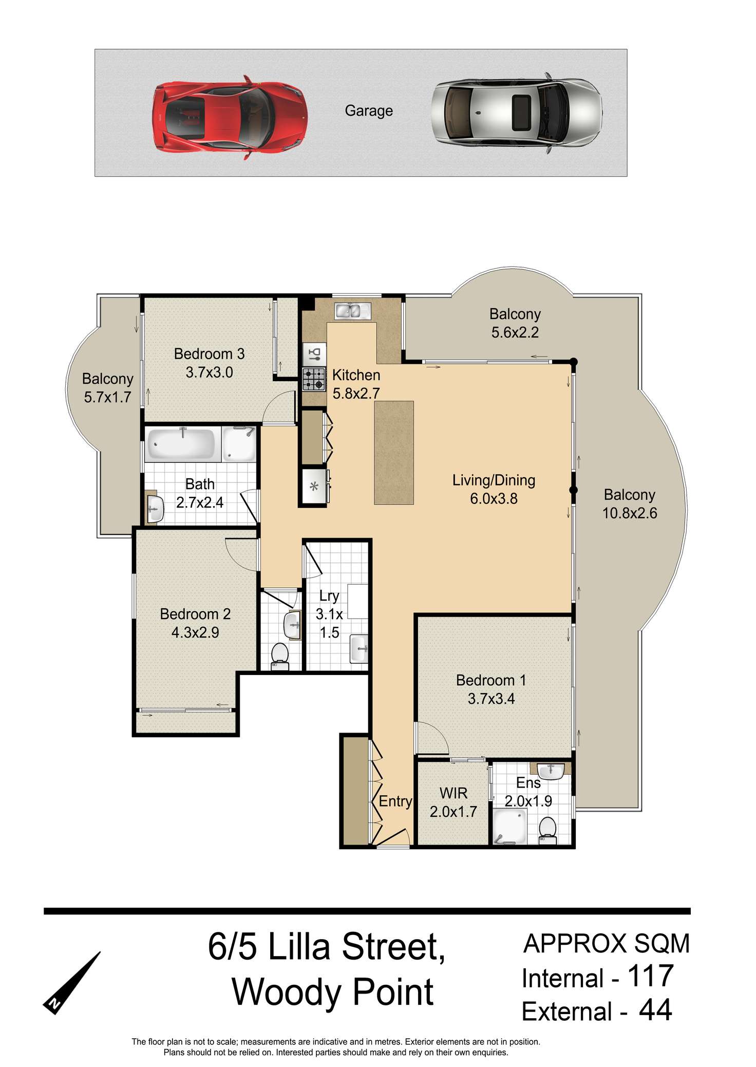 Floorplan of Homely apartment listing, 6/5 Lilla Street, Woody Point QLD 4019