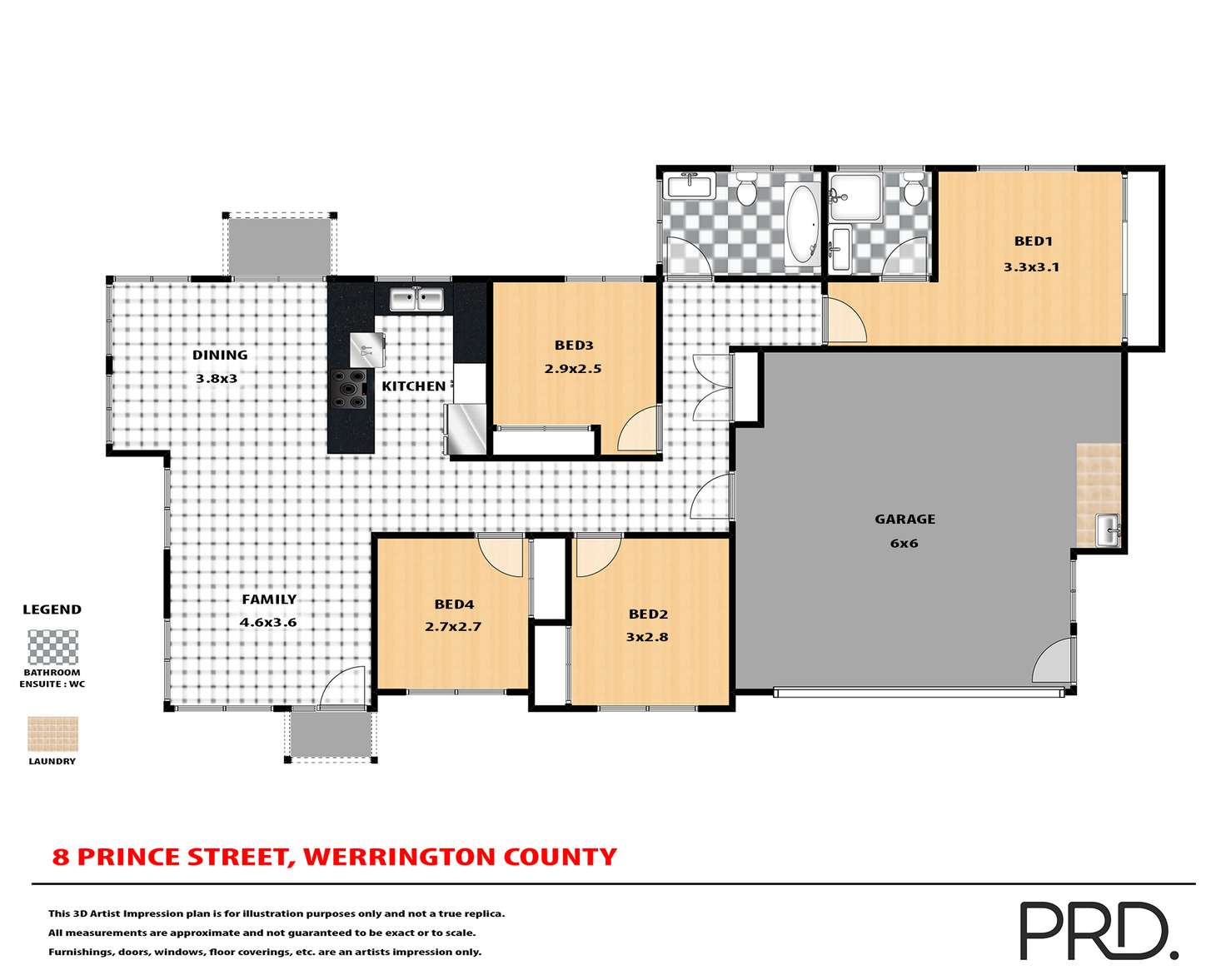 Floorplan of Homely house listing, 8 Prince Street, Werrington County NSW 2747