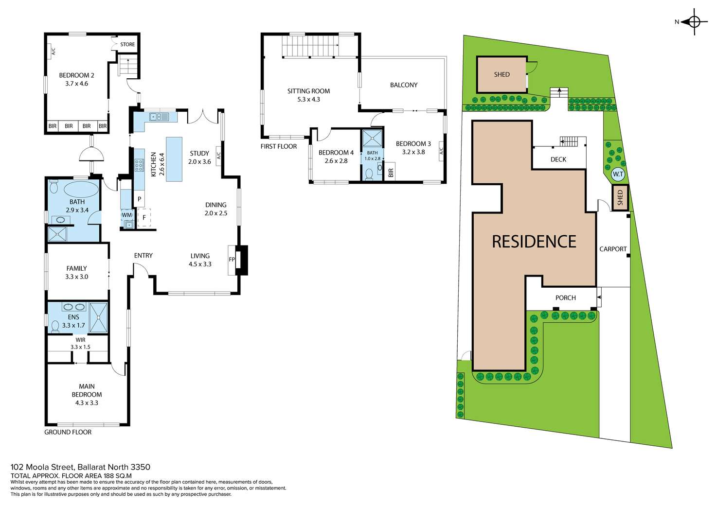 Floorplan of Homely house listing, 102 Moola Street, Ballarat North VIC 3350