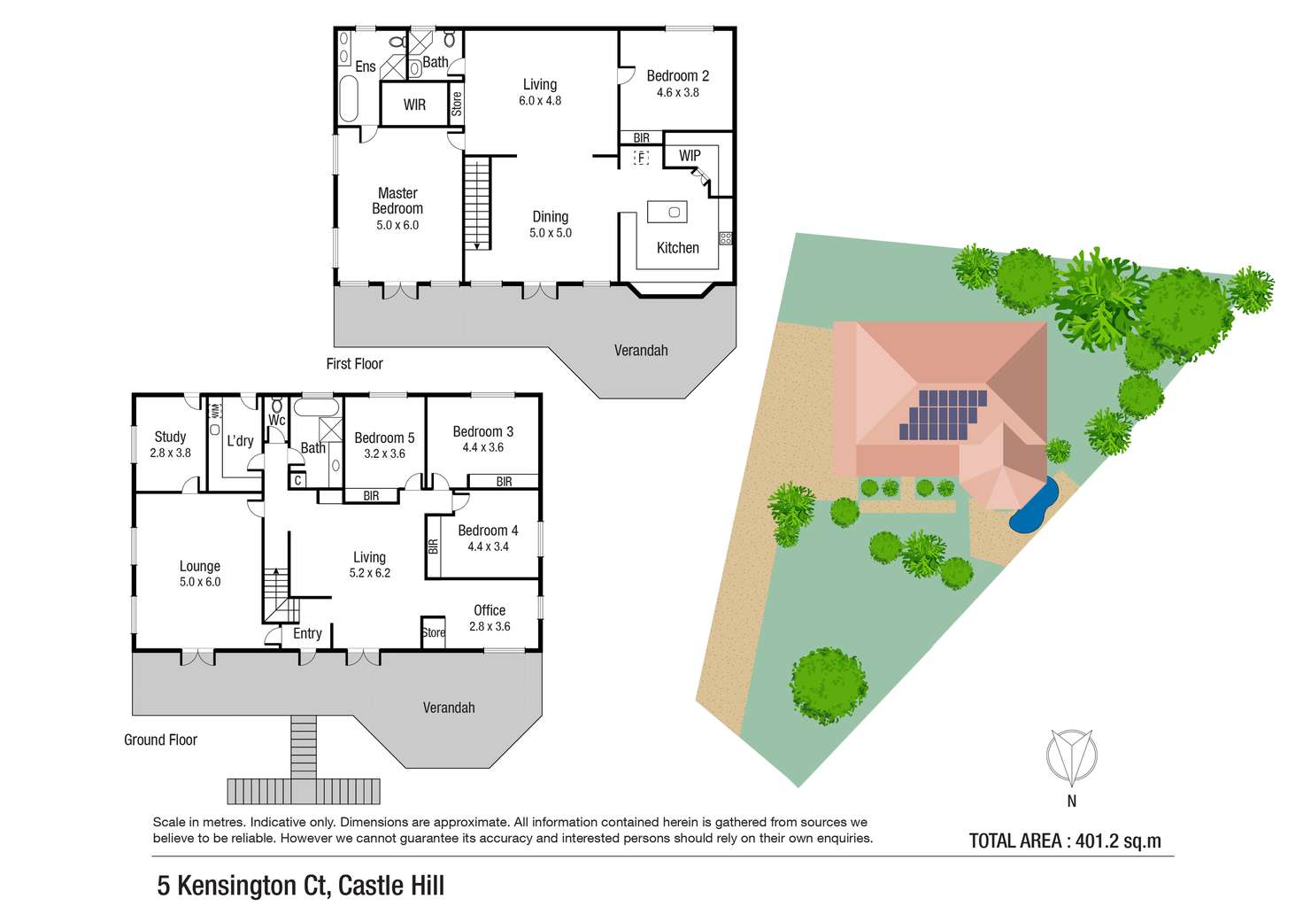 Floorplan of Homely house listing, 5 Kensington Court, Castle Hill QLD 4810